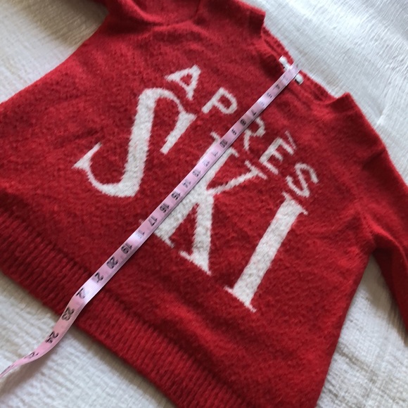 Cupcakes and Cashmere Red and White Apres Ski Long Sleeve Sweater Small - Picture 8 of 12